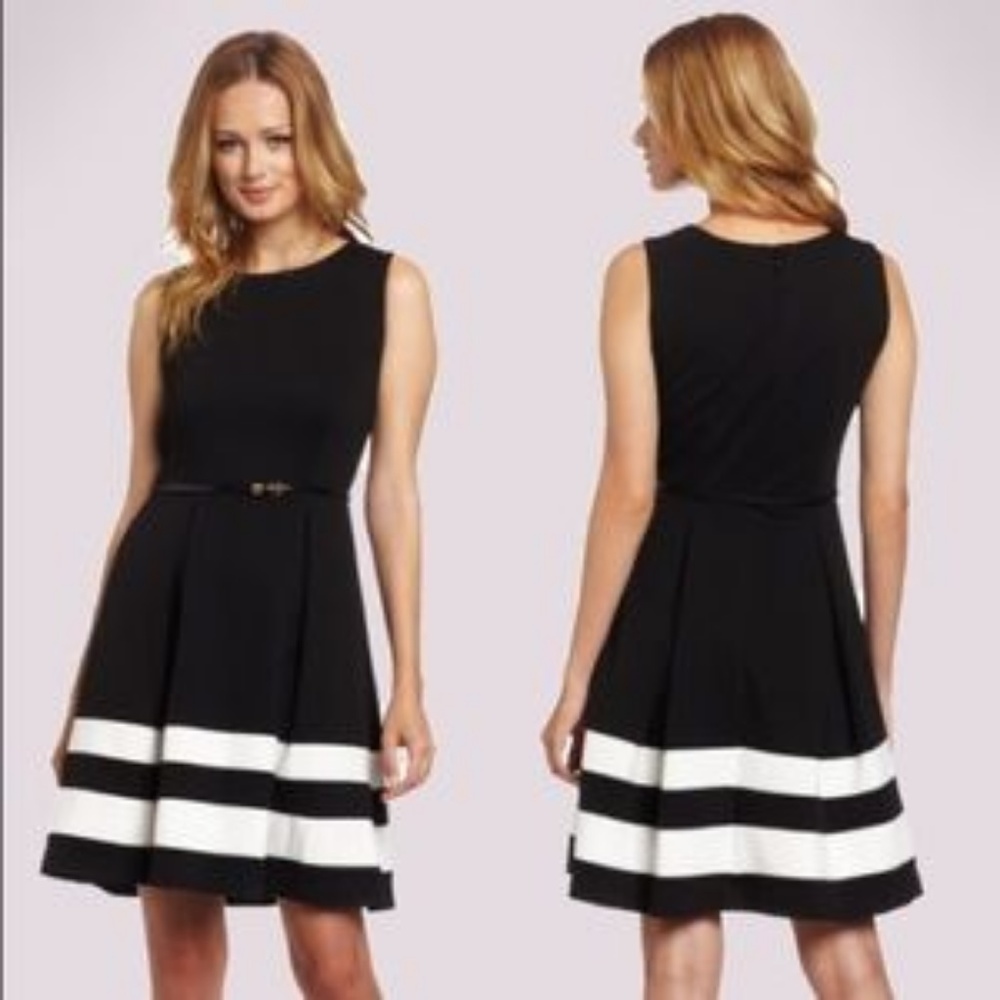 Calvin Klein Color Block Fit and Flare Dre…